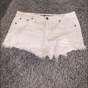 white jean shorts